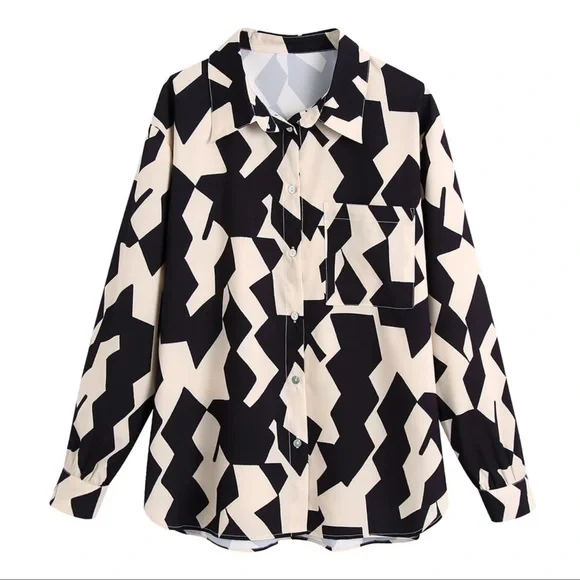 Geometric Print Shirt - Picture 3 of 5